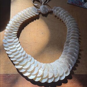 Camila Coelho Mother of Pearl Cream Shell Necklace